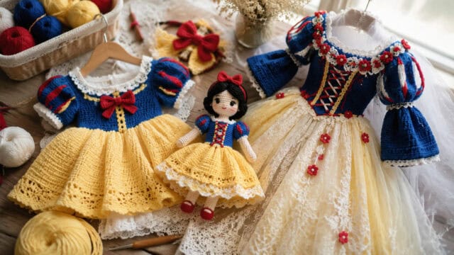 30 Snow White Dress Patterns To Crochet For Babies, Dolls, And Bridal Looks