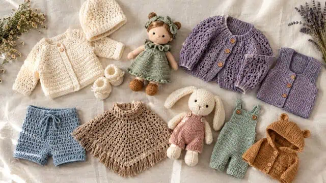 30 Stylish Crochet Clothing Patterns You’ll Want to Make for Babies, Dolls, and Wearables