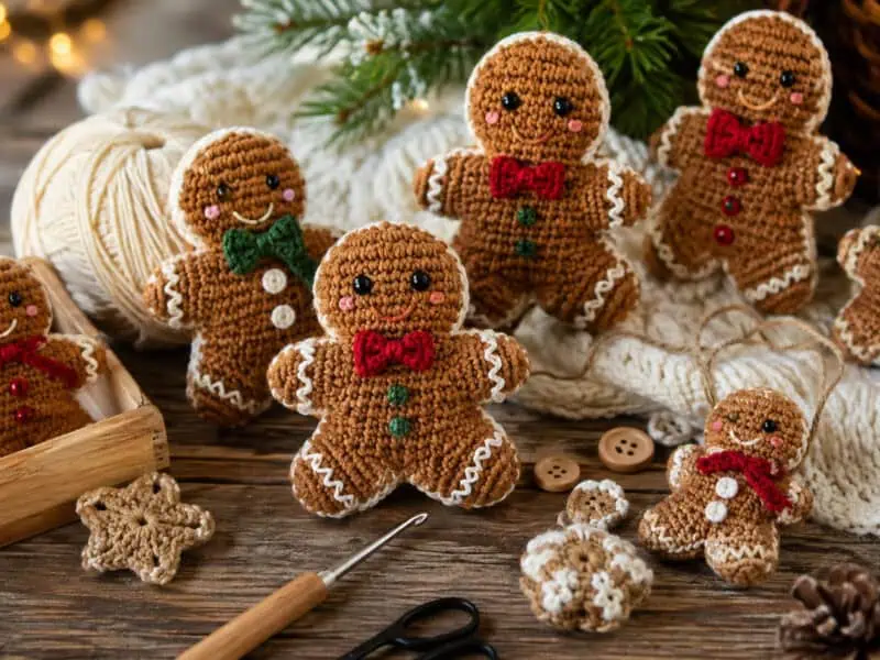 30 Gingerbread Man Crochet Patterns to Stitch for Cozy Holiday Decorating