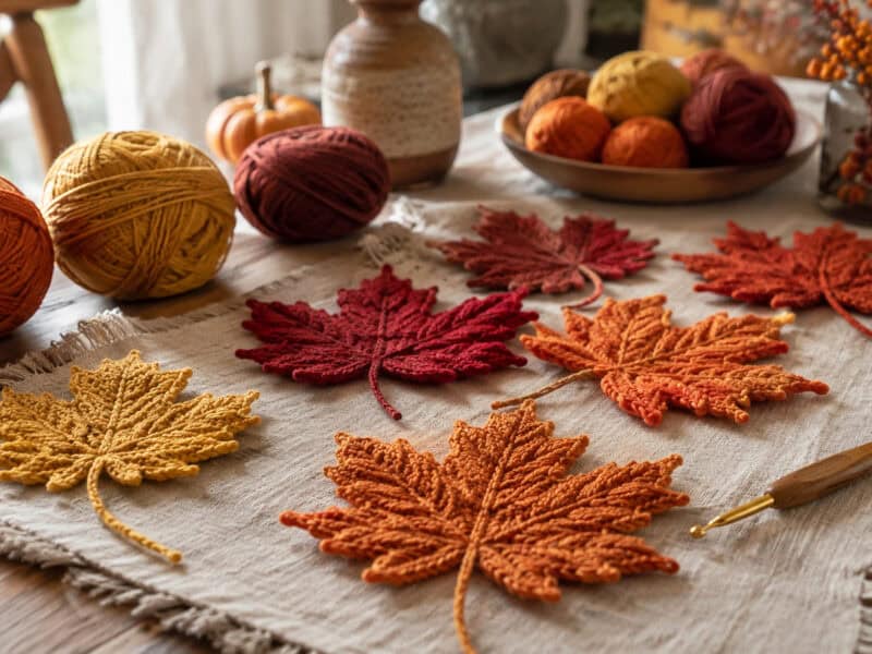 30 Maple Leaf Crochet Patterns for Autumn Decor, Gifts, and Cozy Home Accents