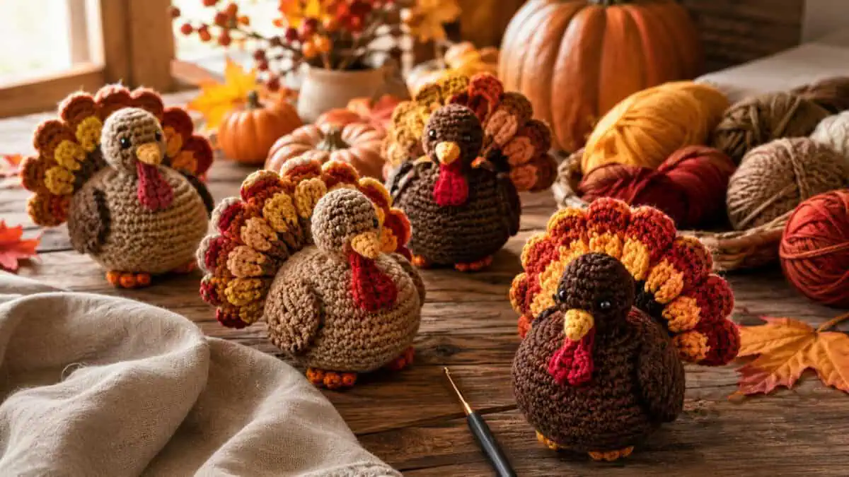 30 Turkey Crochet Patterns for Festive Thanksgiving Decorations