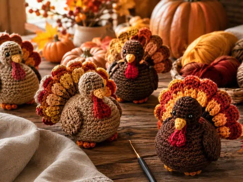 30 Turkey Crochet Patterns for Festive Thanksgiving Decorations