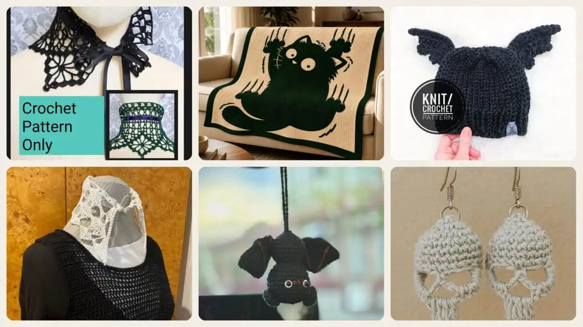 A selection of the goth patterns in this roundup