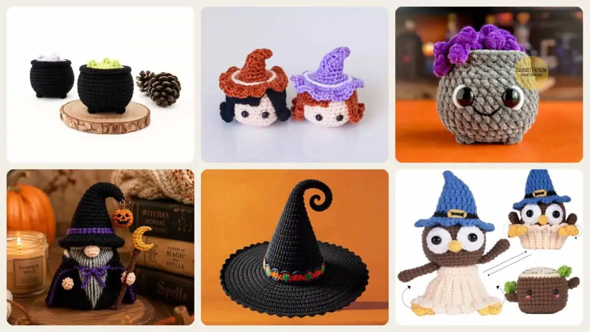 A selection of the witchy patterns in this roundup