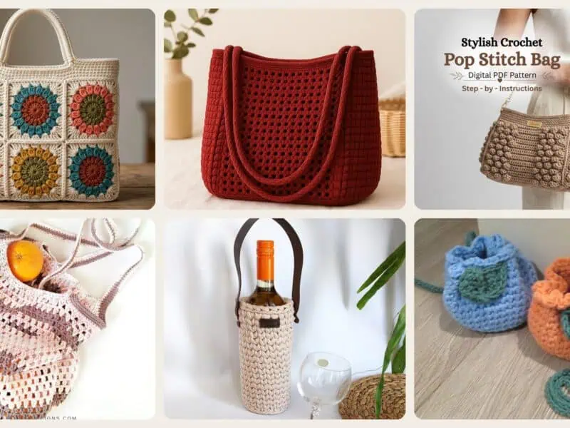 A selection of the market bags patterns in this roundup