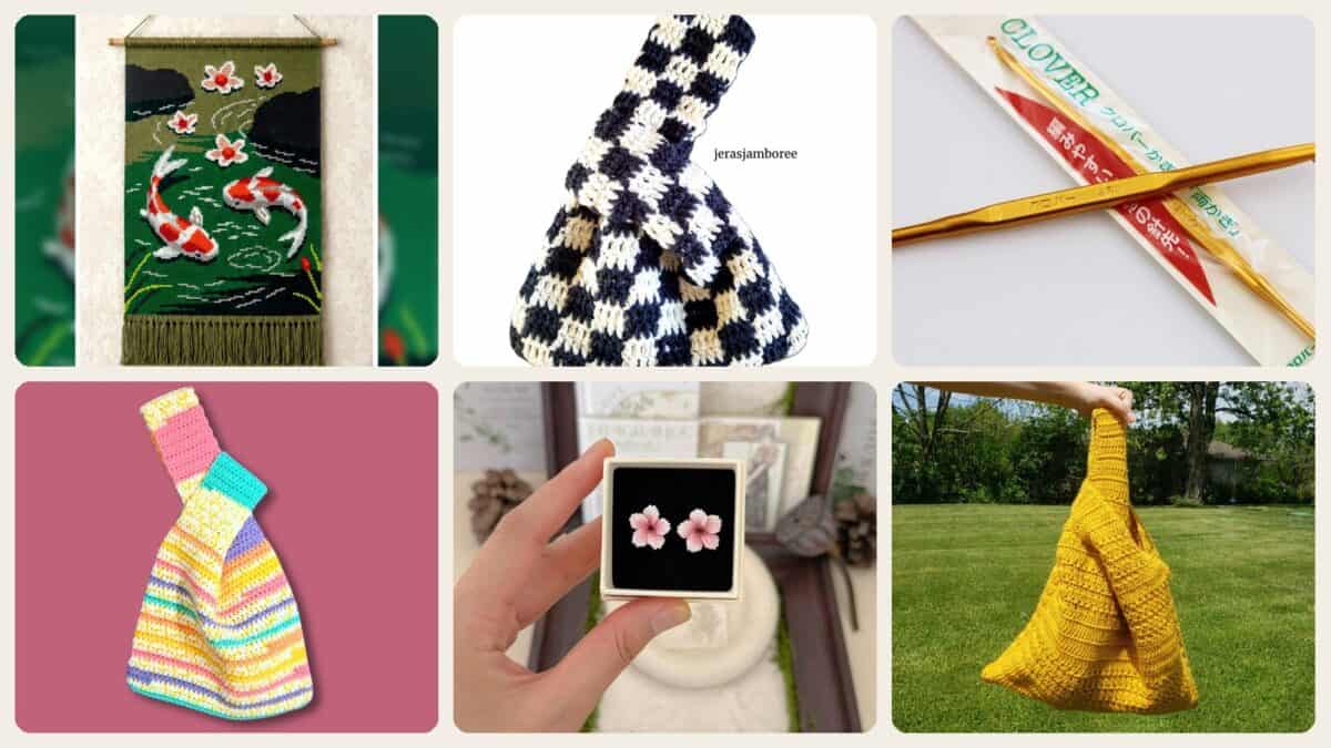 A selection of the Japanese crochet patterns in this roundup