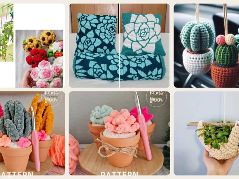 A selection of the succulents patterns in this roundup