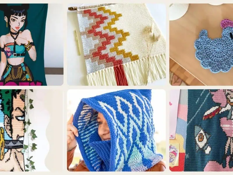 A selection of the pixel crochet patterns in this roundup