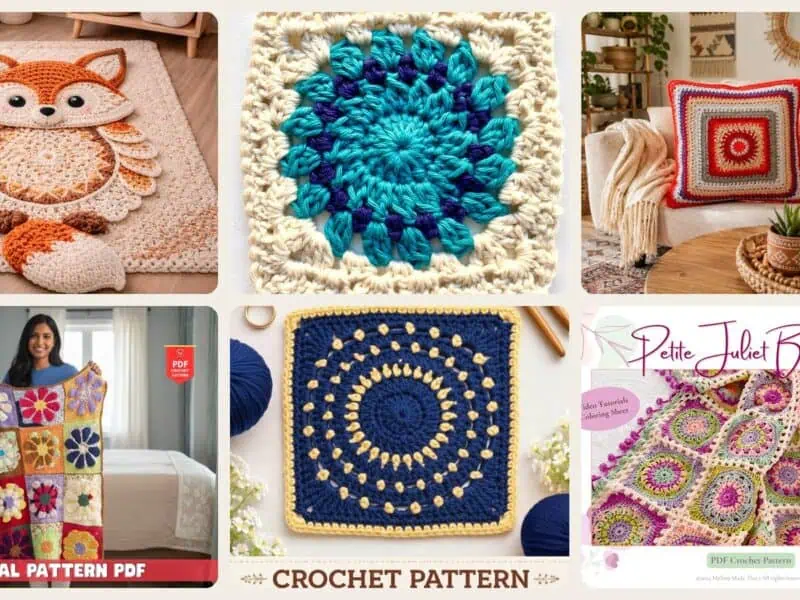 A selection of the mandala blanket patterns in this roundup