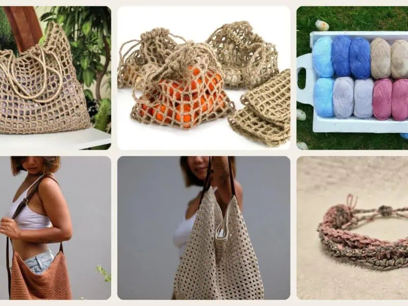 A selection of the hemp projects patterns in this roundup