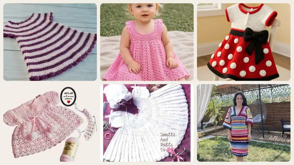 A selection of the girls dress patterns in this roundup