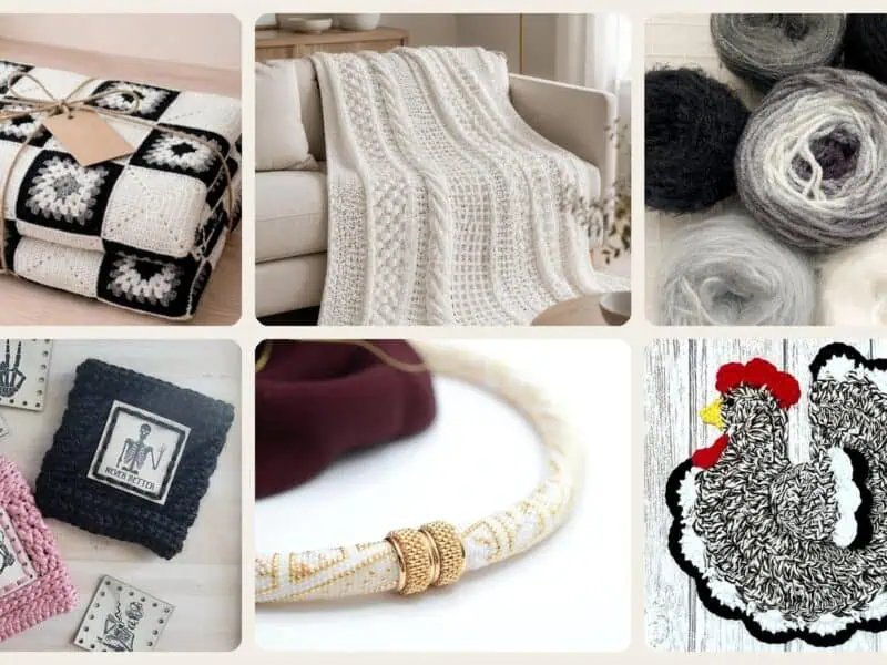 A selection of the monochrome patterns in this roundup