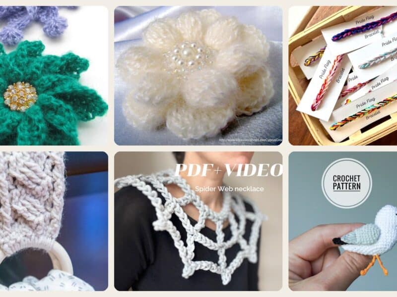 A selection of the crochet patterns in 40 Lovely Examples of Crochet Jewelry to Admire and Try