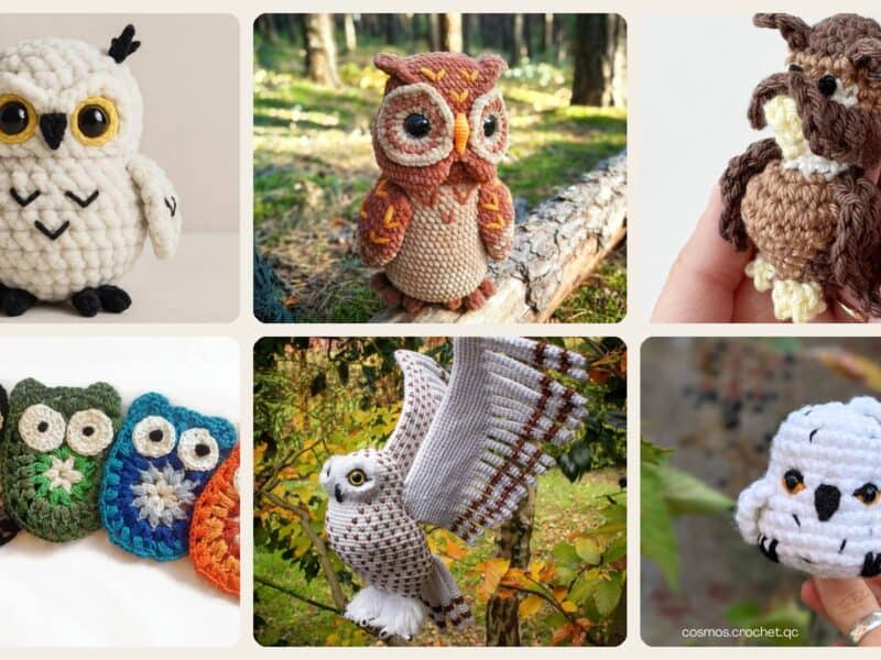 A selection of the crochet patterns in 40 Crochet Owl Patterns: Creative, Delightful, and Adorable Finds