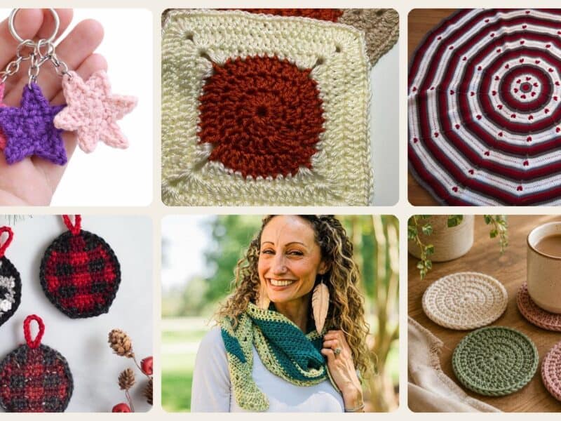 A selection of the crochet patterns in 40 Beautiful Circle Crochet Patterns To Make For Your Home