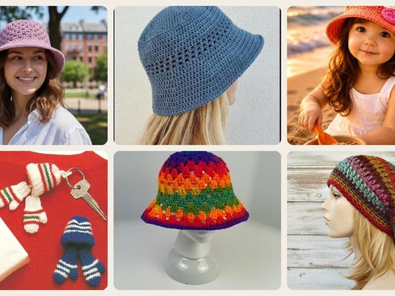 A selection of the crochet patterns in 40 The 28 Best Crochet Hat Patterns You’ll Want To Make Today