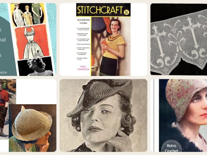 A selection of the crochet patterns in 40 Crochet Patterns from the 1930s: Bedspreads, Chair Sets, and Period Hats