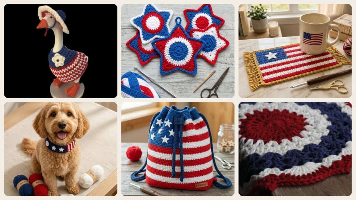 A selection of the red, white, and blue patterns in this roundup