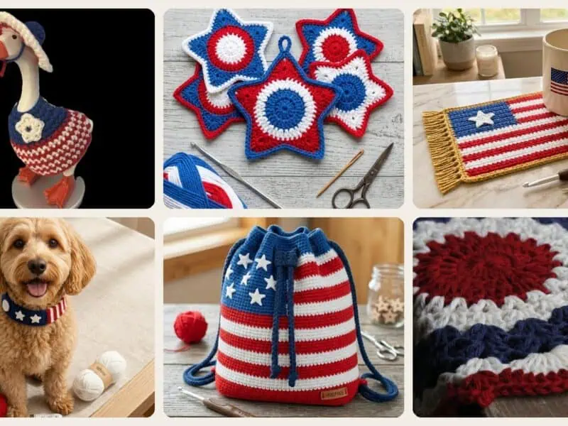 A selection of the red, white, and blue patterns in this roundup