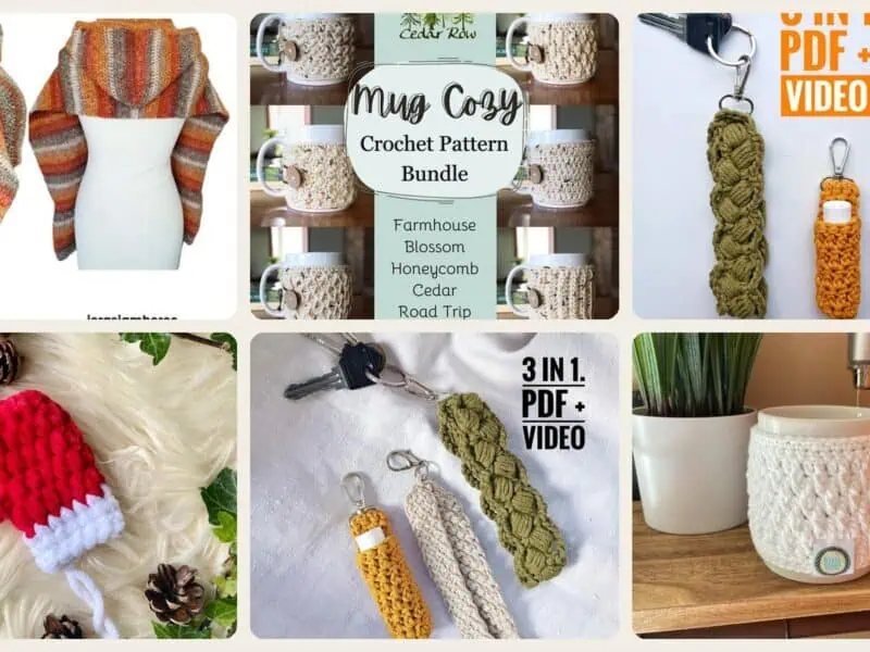 A selection of the crochet patterns in 40 Crochet Patterns for Gifts, Decor, Accessories, and Amigurumi