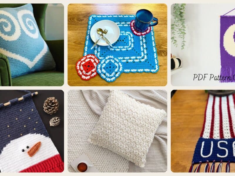 A selection of the crochet patterns in 40 Amazing and Stylish Crochet Ideas for the Home