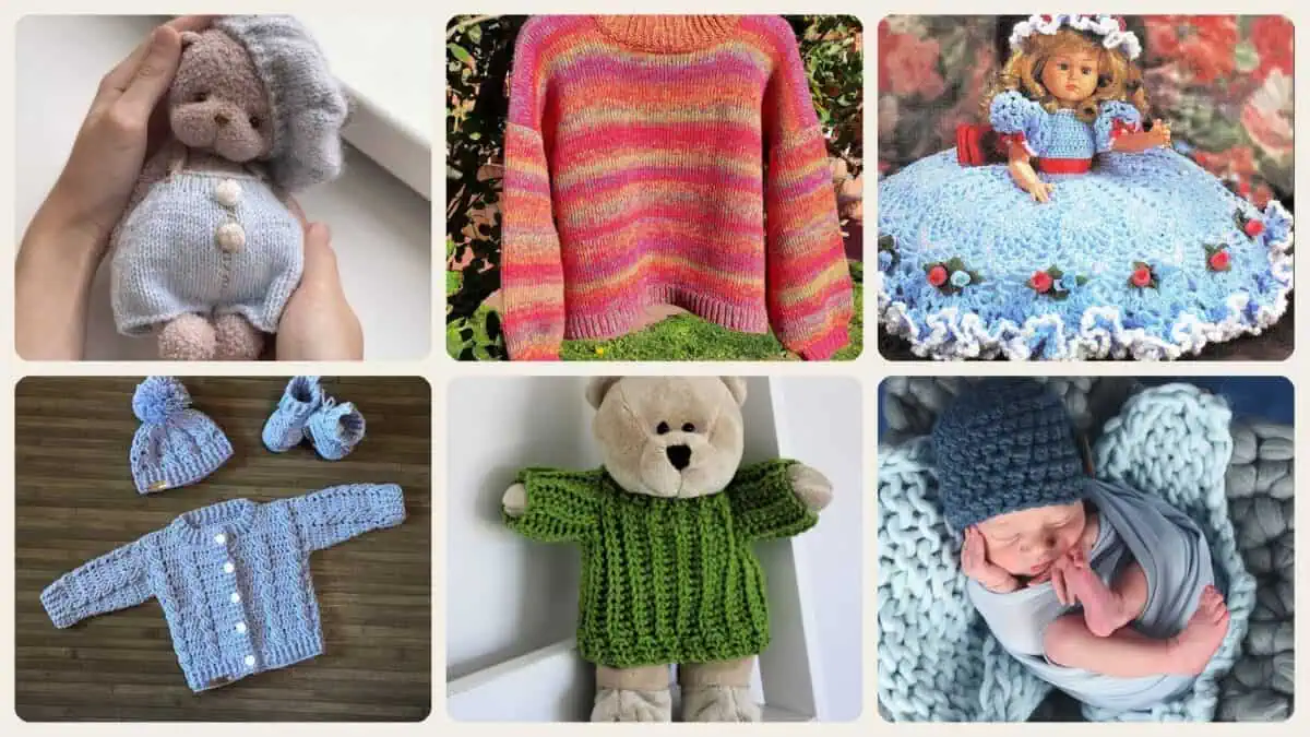 A selection of the clothing patterns in this roundup