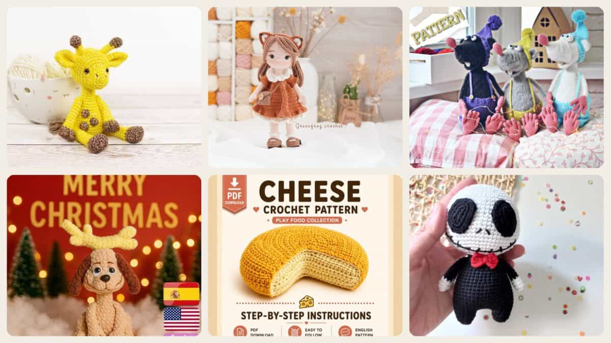 A selection of the crochet patterns in 40 Amigurumi Crochet Patterns Worth Considering for Your Next Handmade Project