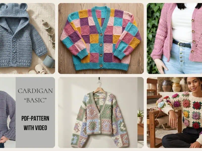 A selection of the crochet jacket patterns in this roundup