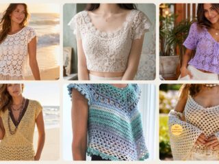 A selection of the crochet blouse patterns in this roundup
