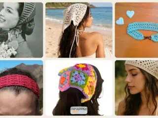 A selection of the crochet hairband patterns in this roundup