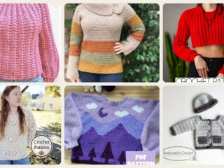 A selection of the crochet jumper patterns in this roundup