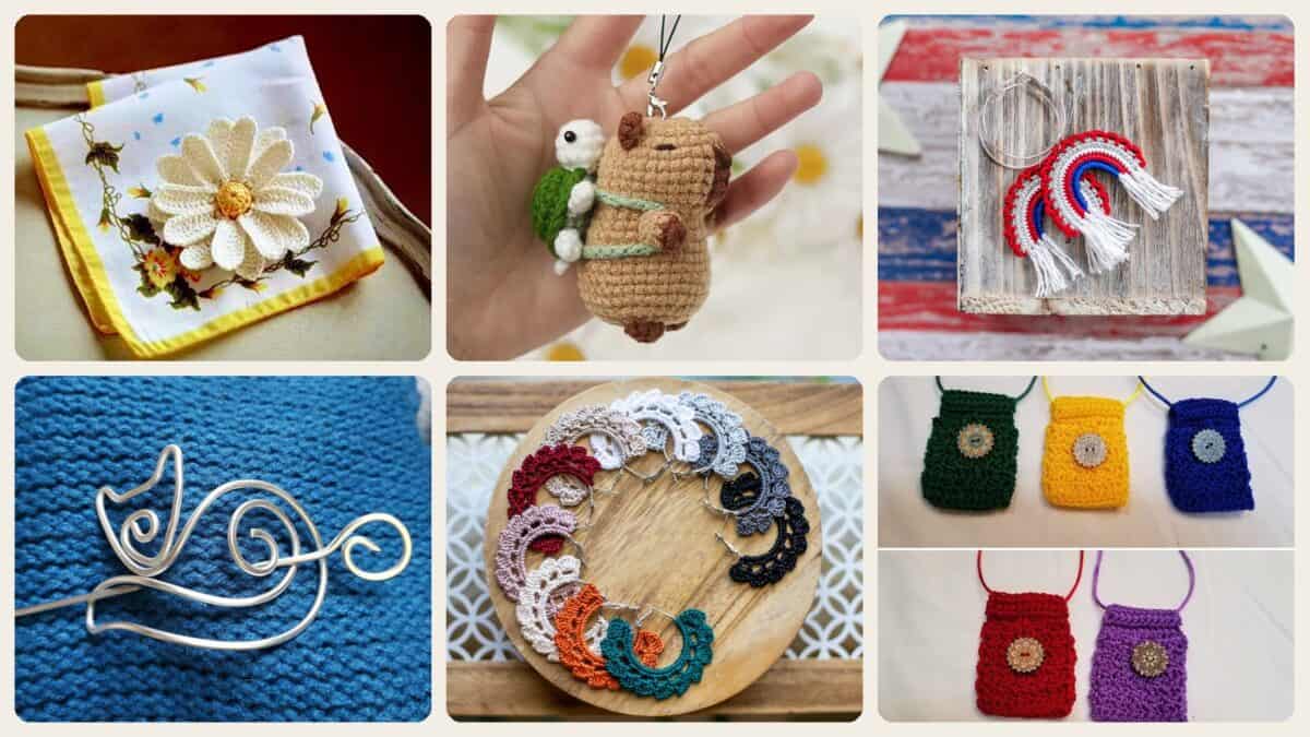 A selection of the crochet jewellery patterns in this roundup