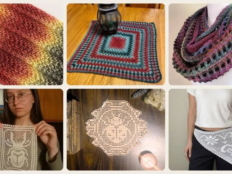 A selection of the crochet techniques patterns in this roundup