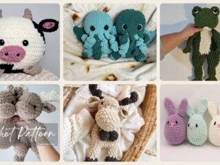 A selection of the crochet stuffies patterns in this roundup