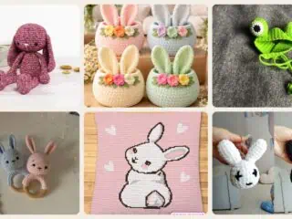 A selection of the crochet rabbit patterns in this roundup