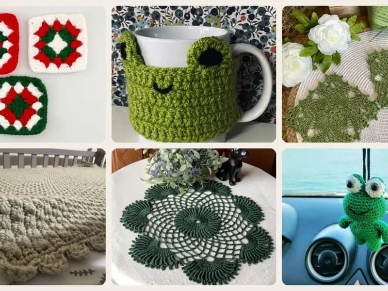 A selection of the crochet green patterns in this roundup
