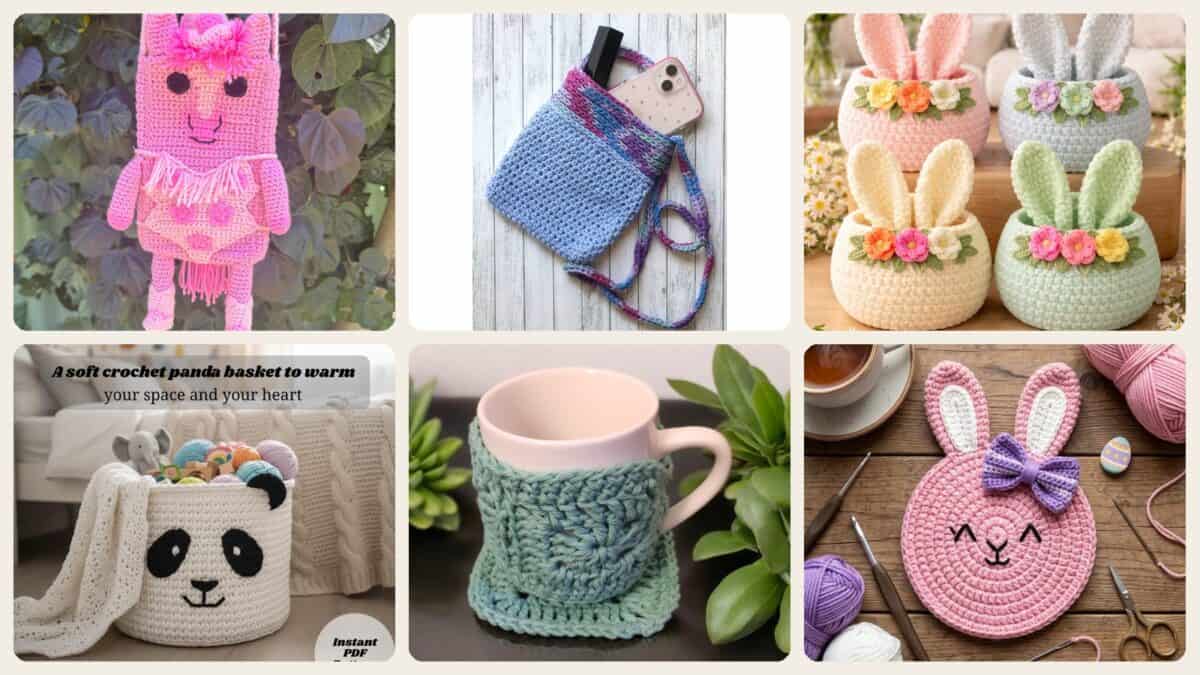 A selection of the crochet useful things patterns in this roundup