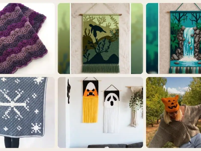 A selection of the crochet tapestry charts patterns in this roundup