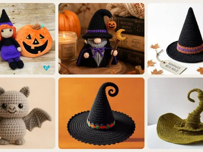 A selection of the crochet witchy stuff patterns in this roundup