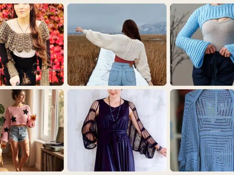 A selection of the crochet shrug patterns in this roundup