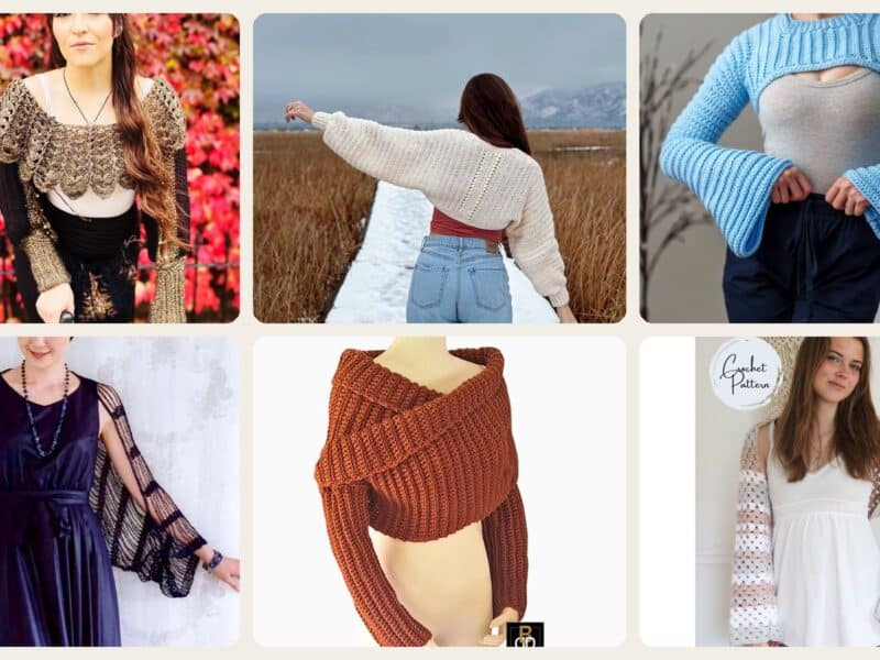 A selection of the crochet shrug patterns in this roundup