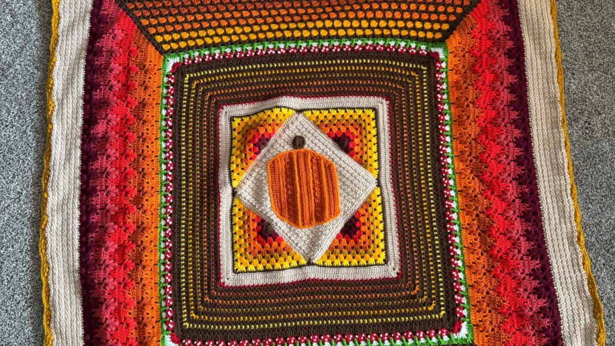 So Close to Finishing My Pumpkin Spice Throw Blanket