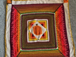 So Close to Finishing My Pumpkin Spice Throw Blanket