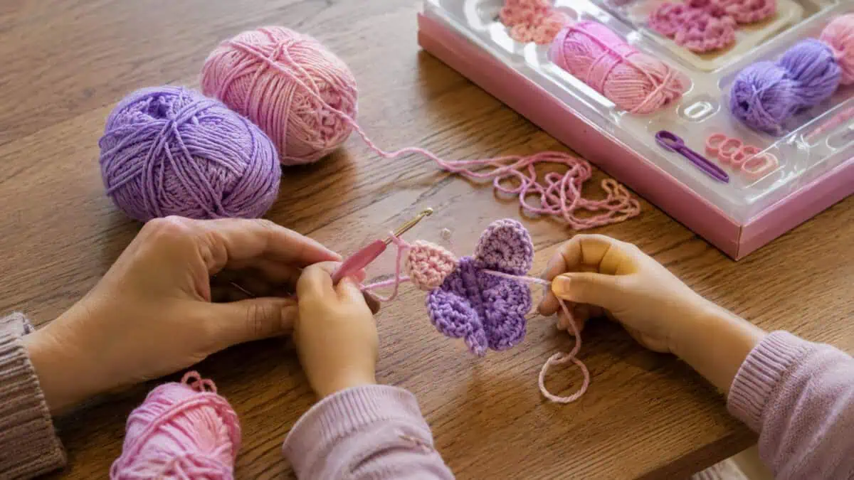I Tried Teaching My 7-Year-Old Niece to Crochet a Butterfly