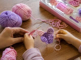 I Tried Teaching My 7-Year-Old Niece to Crochet a Butterfly