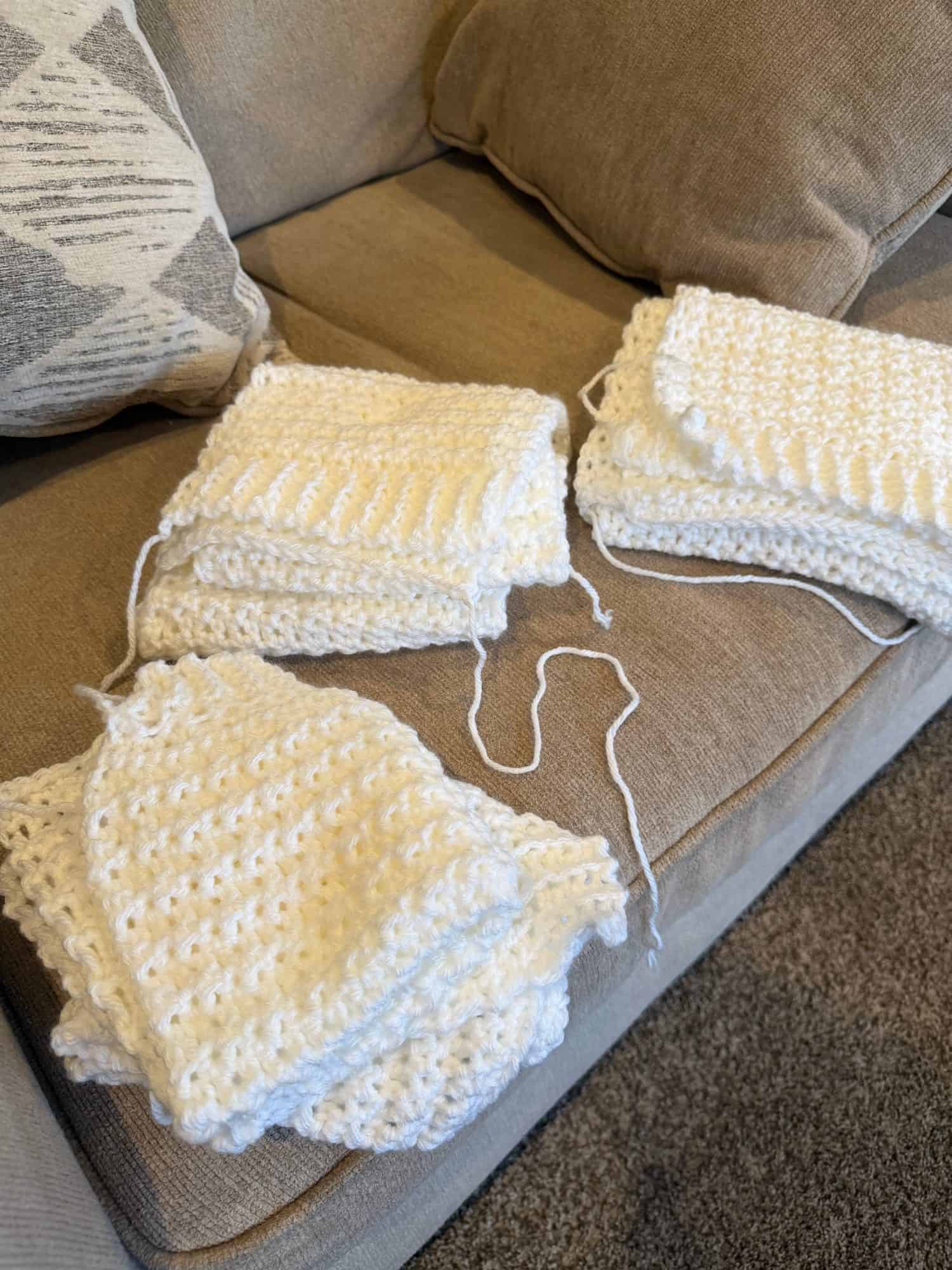 My Mom's White Chunky Cardigan Is Done Except for the Sewing 1 my mom s white chunky cardigan is done except for the sewing 1